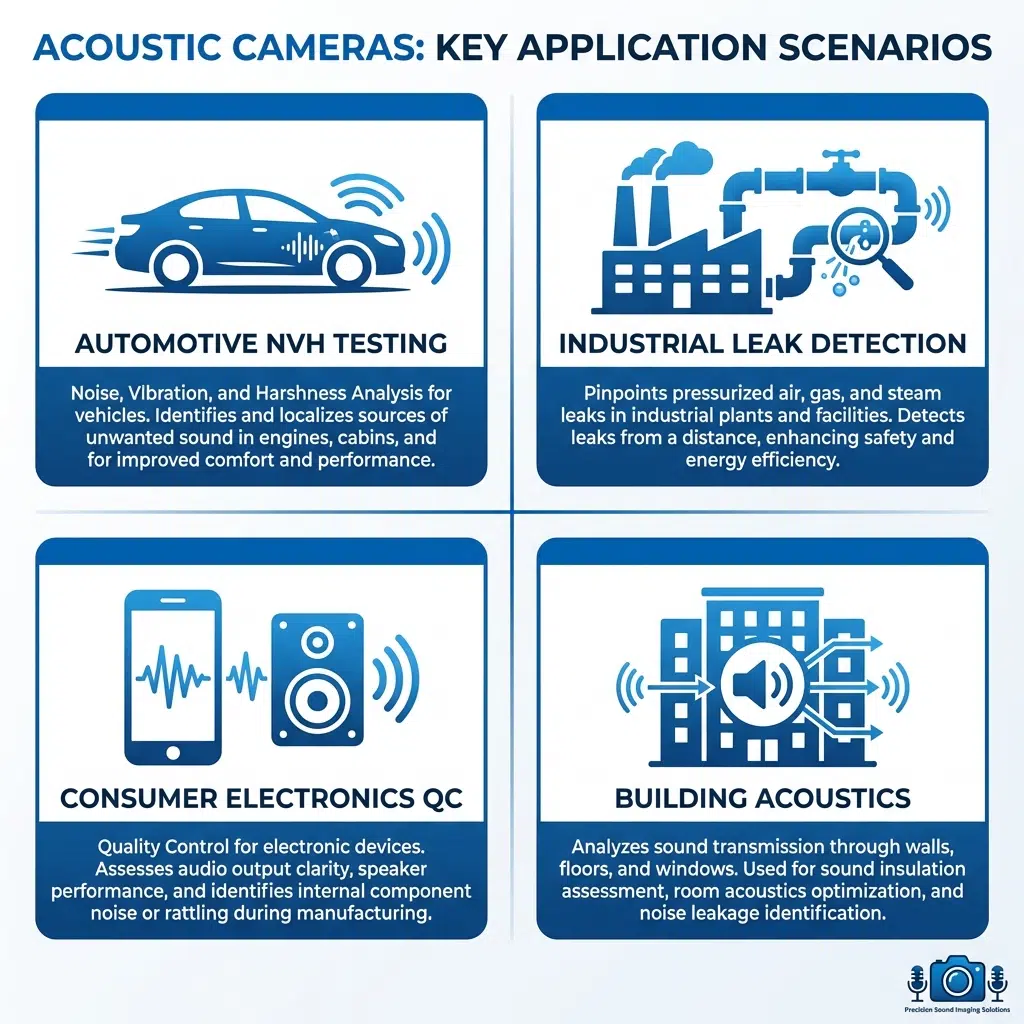 Scénarios d'application des caméras acoustiques