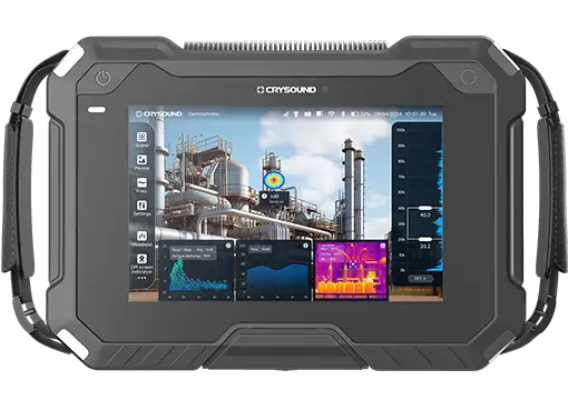 Engineer using acoustic camera for automotive NVH testing